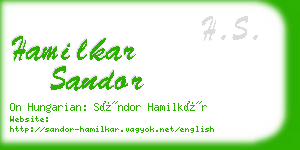 hamilkar sandor business card